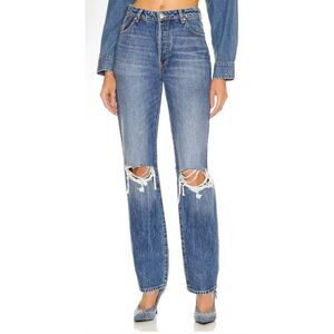 Free People Rollas Classic Straight High Rise Jeans
